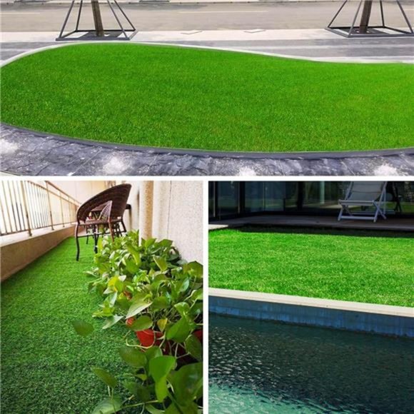 Artificial Grass Turf for Pet Dogs 3' x 5', Fake Grass Lawn with Drain Holes - Picture 6 of 7